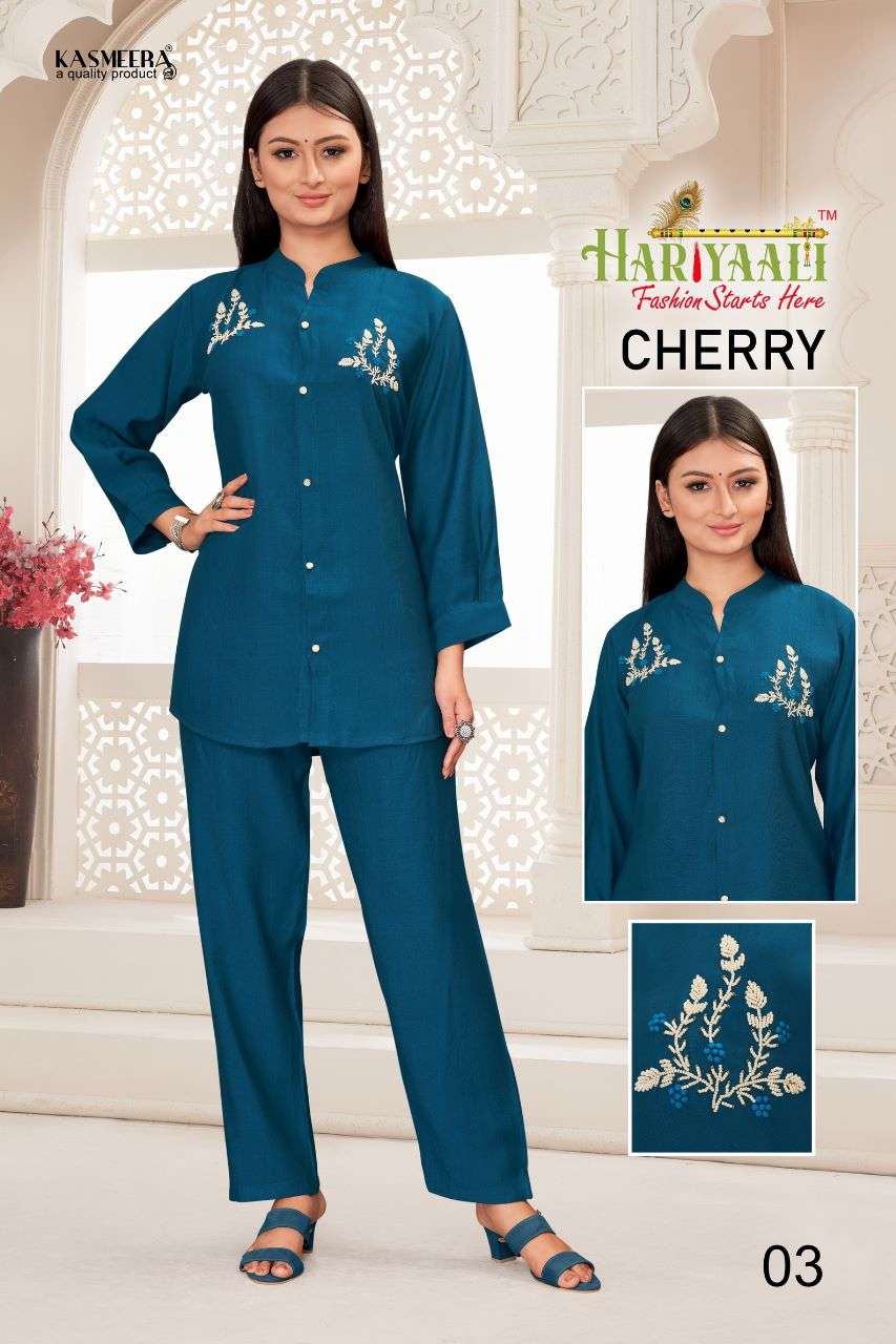 CHERRY VETICAN SILK WITH BEAUTIFUL HANDWORK TOP AND BOTTOM CORD SET BY HARIYAALI BRAND WHOLESALER AN...