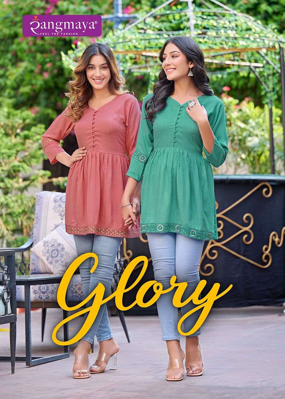 GLORY BOMBAY IMPORTED FABRIC SHORT TOPS BY RANGMAYA BRAND WHOLESALER AND DEALER 
