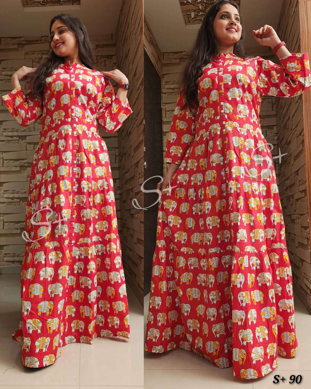PRINTED GOWN VOL 1 DESIGNER PREMIUM COTTON PRINTED GOWN BY SPLUS BRAND WHOLESALER AND DEALER