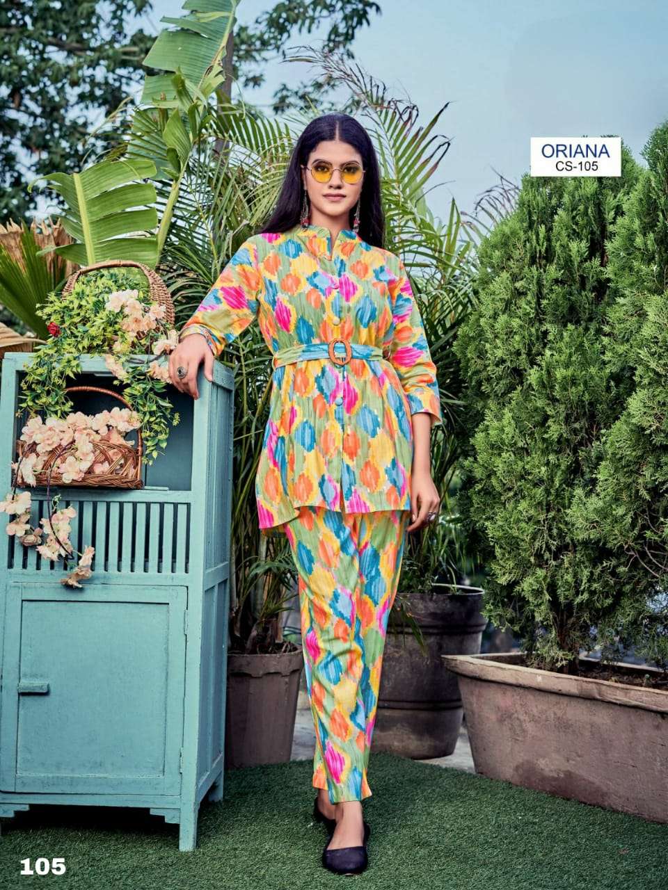 ORIANA VISCOS MODAL CHADERI PRINT FANCY CO ORD SET BY S3FOREVER BRAND WHOLESALER AND DEALER