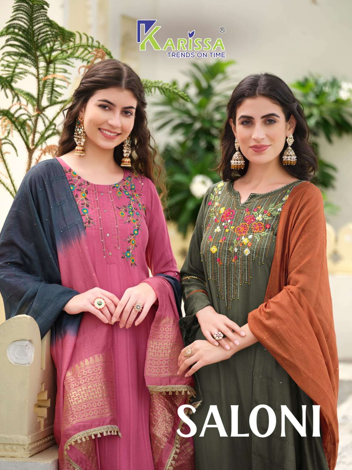 SALONI LIVA TAG REYON WEAVING THREAD AND HANDWORK KURTI WITH PANT AND SOFT NYLON VISCOSE JECARD BORD...