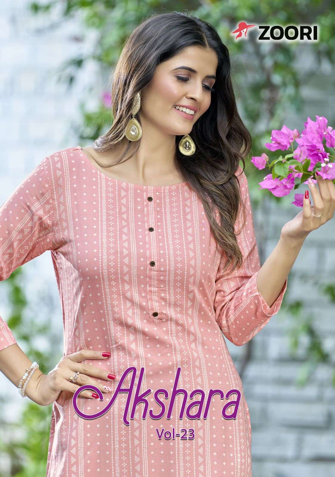 AKSHARA VOL 23 RAYON PRINT CASUAL KURTI BY ZOORI BRAND WHOLESALER AND DEALER