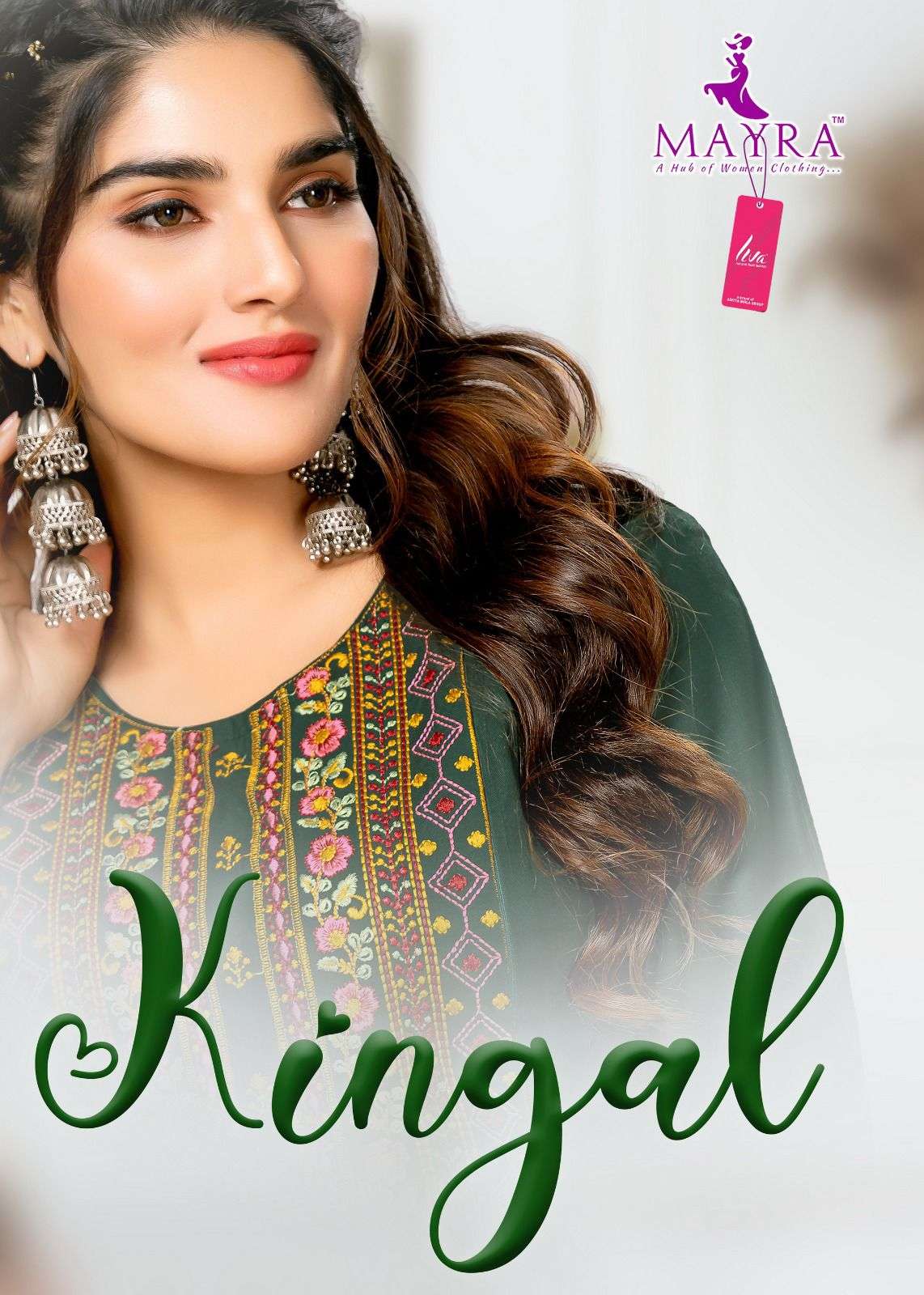 KINJAL HEAVY 14KG RAYON GOWN PATTERN KURTI BY MAYRA  BRAND WHOLESALR AND DELER