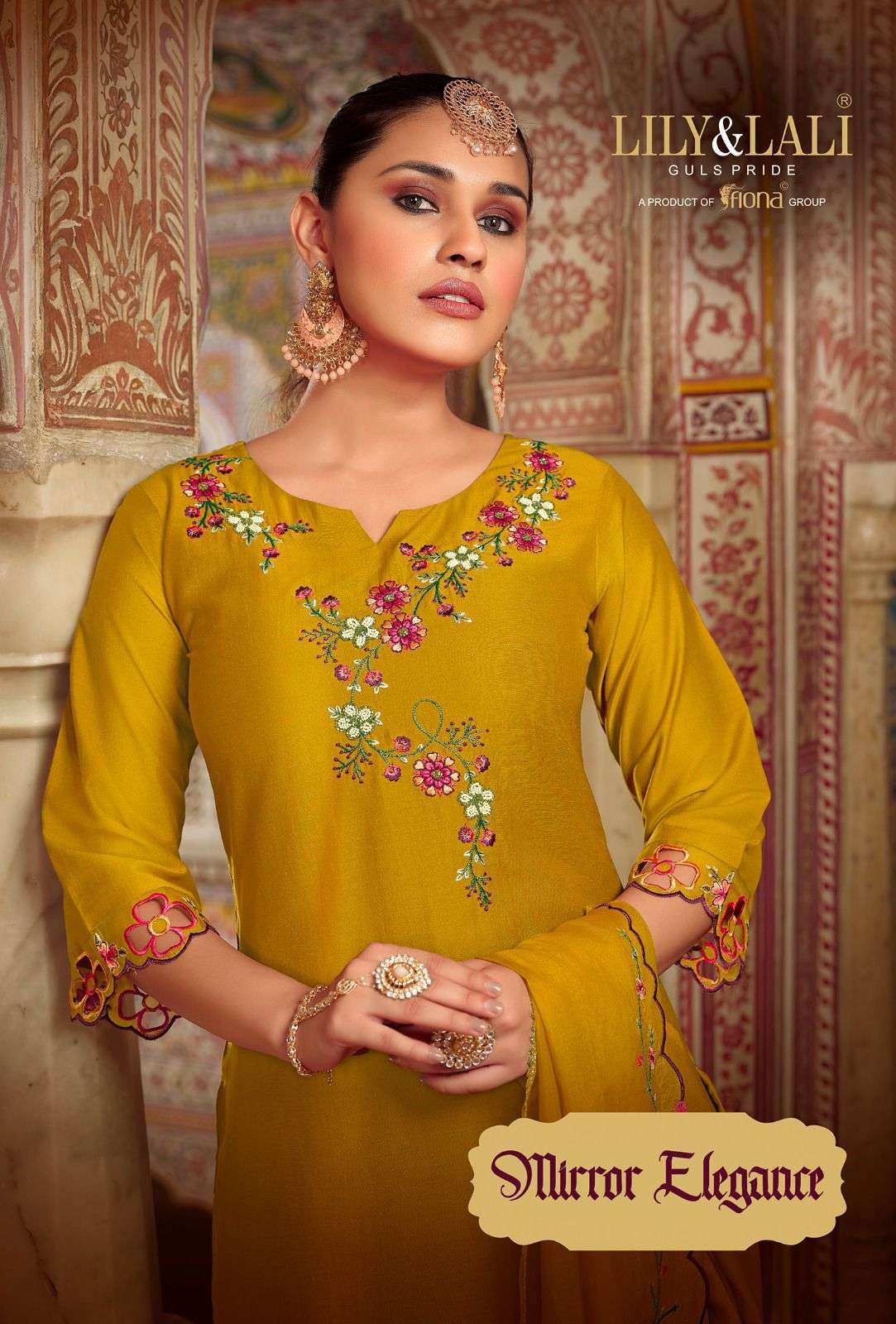 MIRROR ELEGANCE EMBROIDERY HANDWORK AND EXCLUSIVE CUT WORK ON BEMBERG SILK KURTI PENT AND FENCY DUPA...