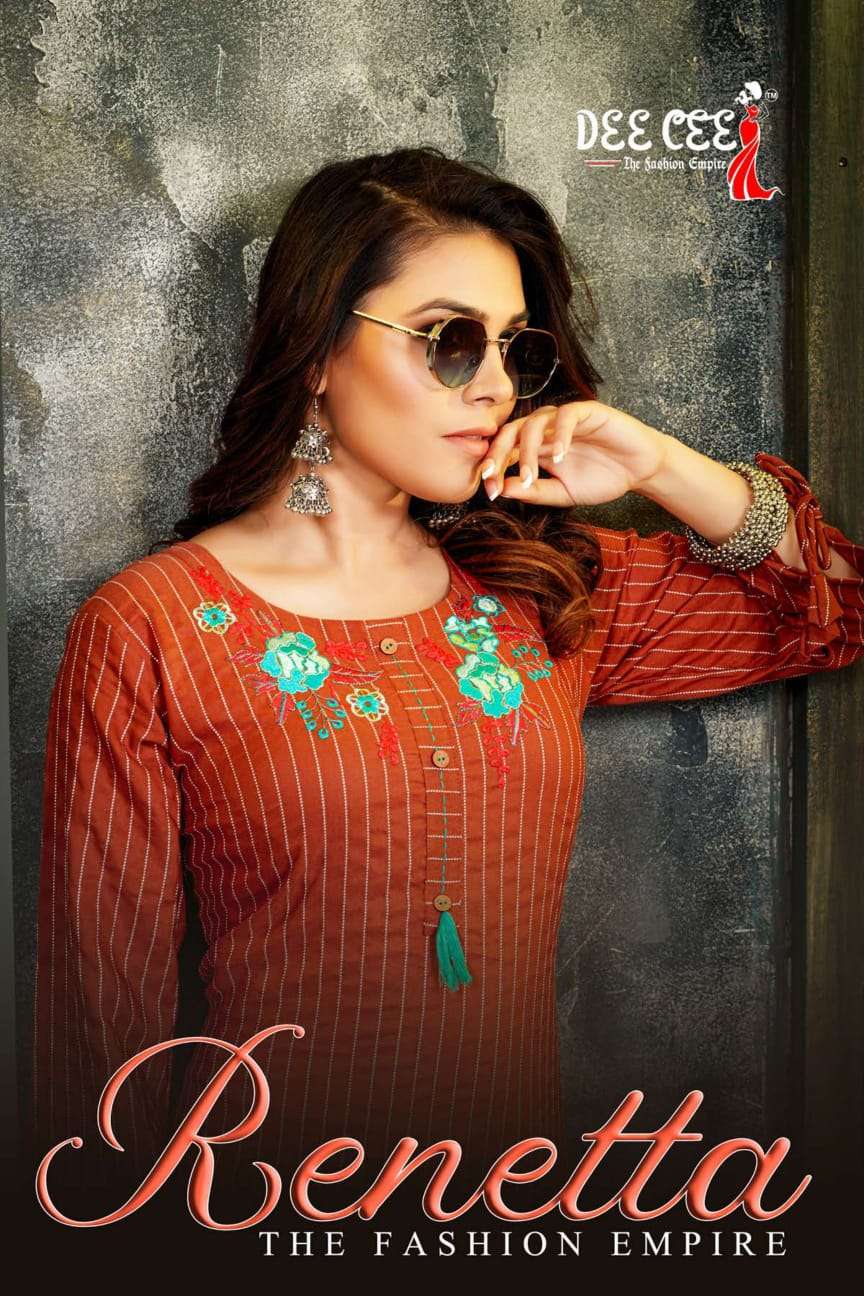 RENETTA HEAVY LONG KURTI BY DEECEE BRAND WHOLESALR AND DELER