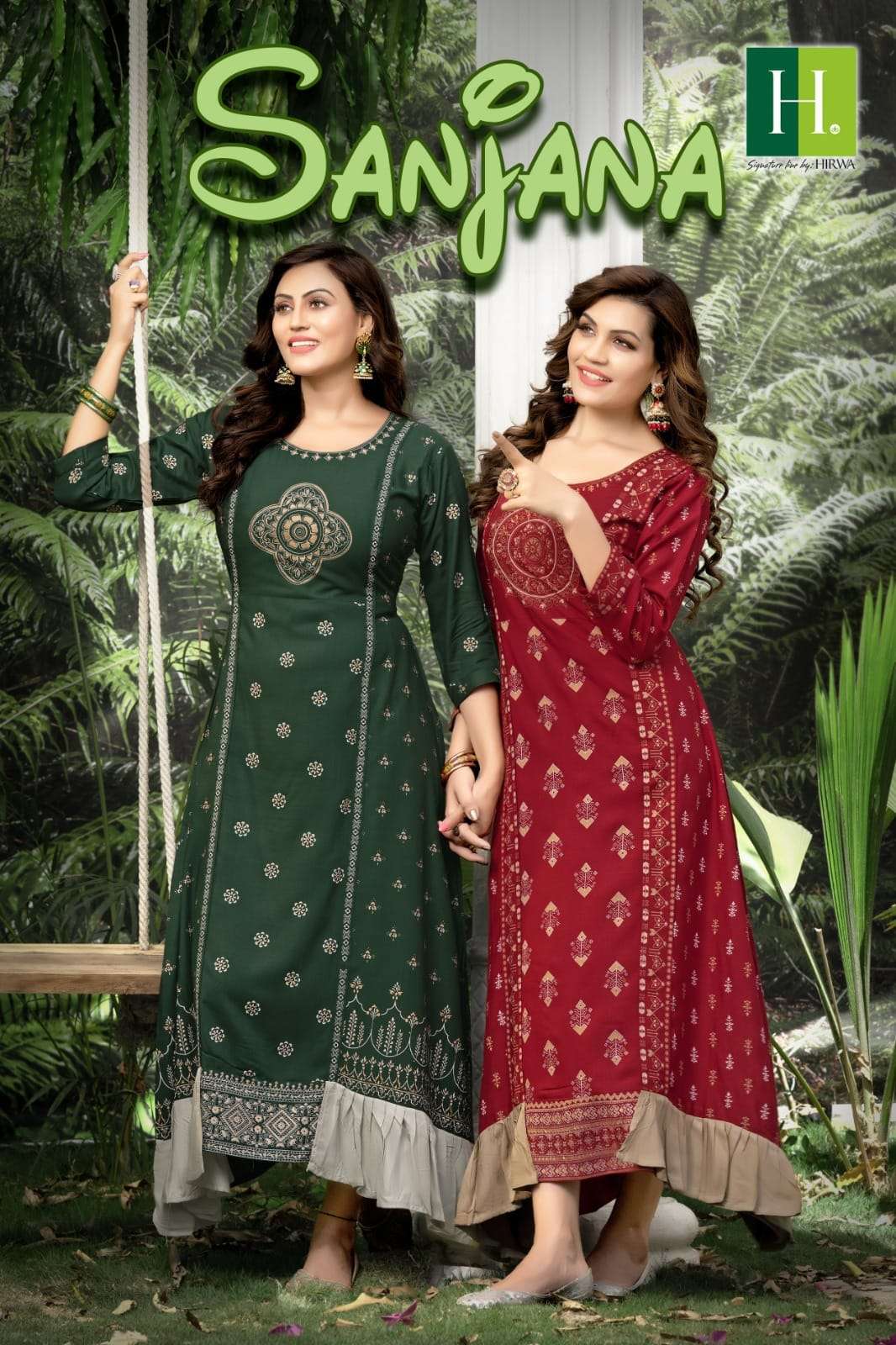 SANJANA RAYON SLUB SHRUG STYLE KURTI BY HIRWA BRAND WHOLESALR AND DELER