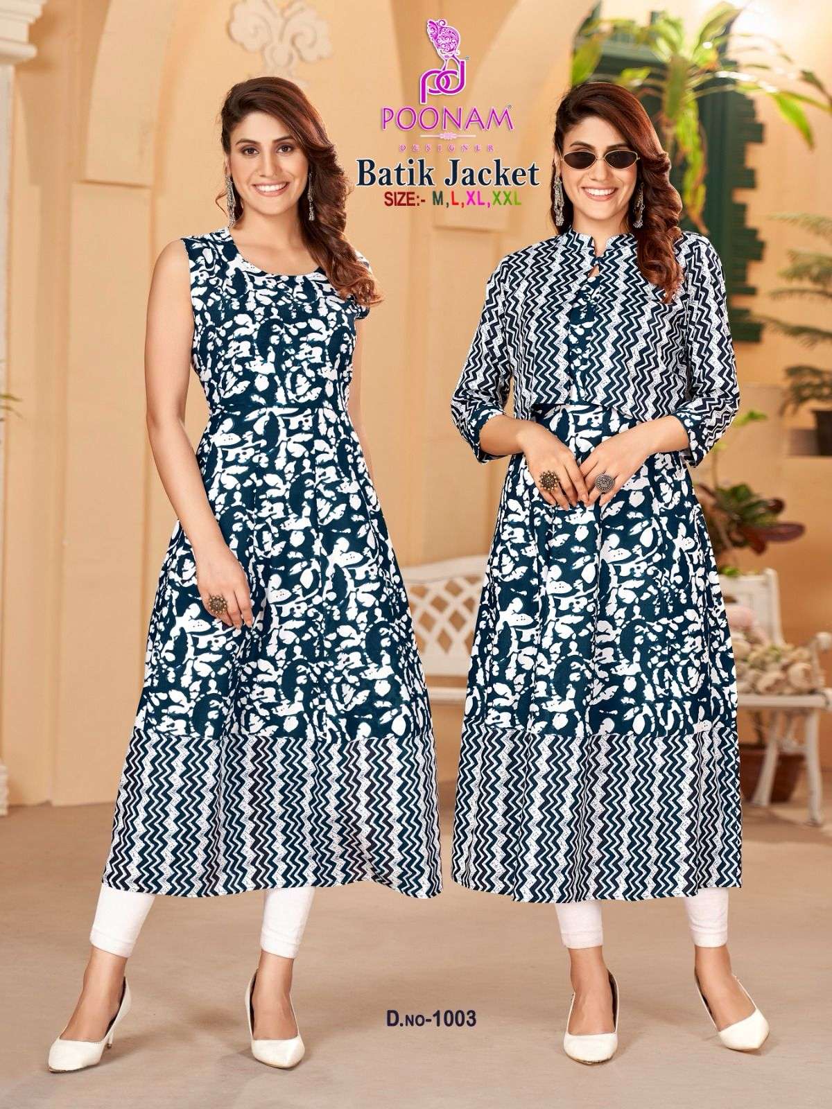 BATIK JACKET PURE RAYON BATIK PRINTED KURTI WITH SHORT JACKET BY POONAM DESIGNER BRAND WHOLESALER AN...