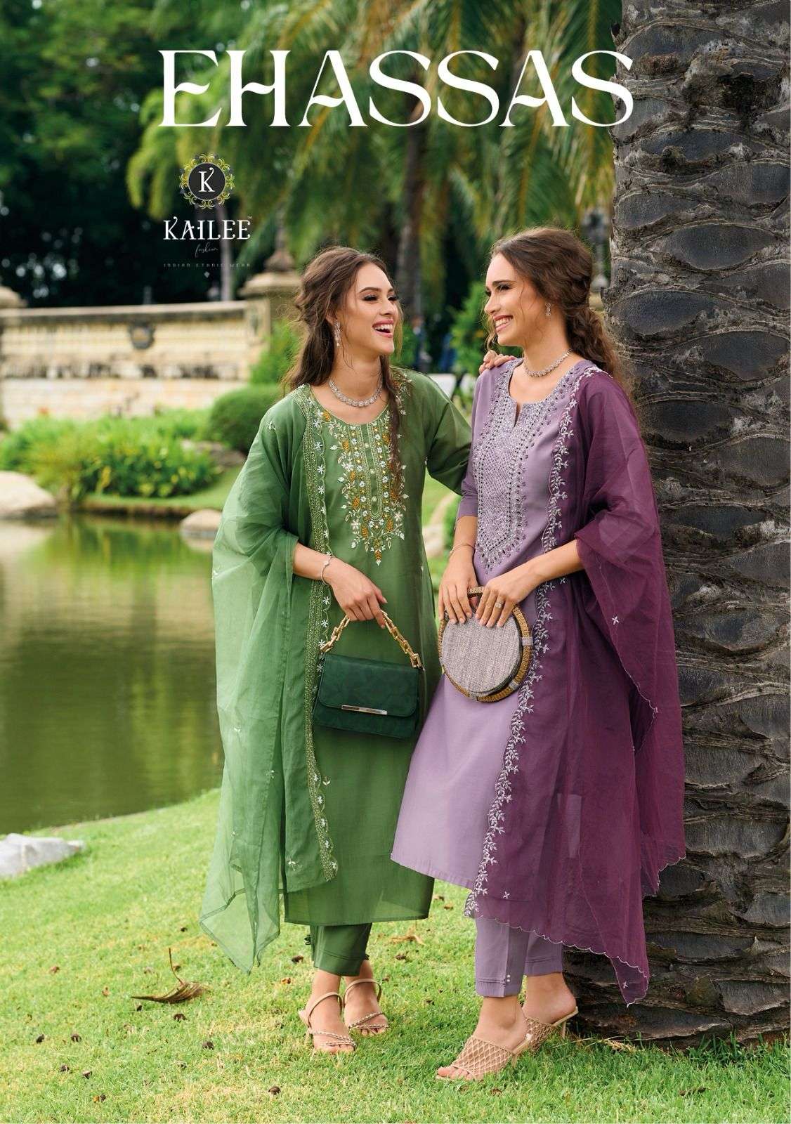 EHASSAS VISCOSE SILK KURTI WITH BOTTOM AND DUPATTA BY KAILEE FASHION BRAND WHOLESALR AND DELER