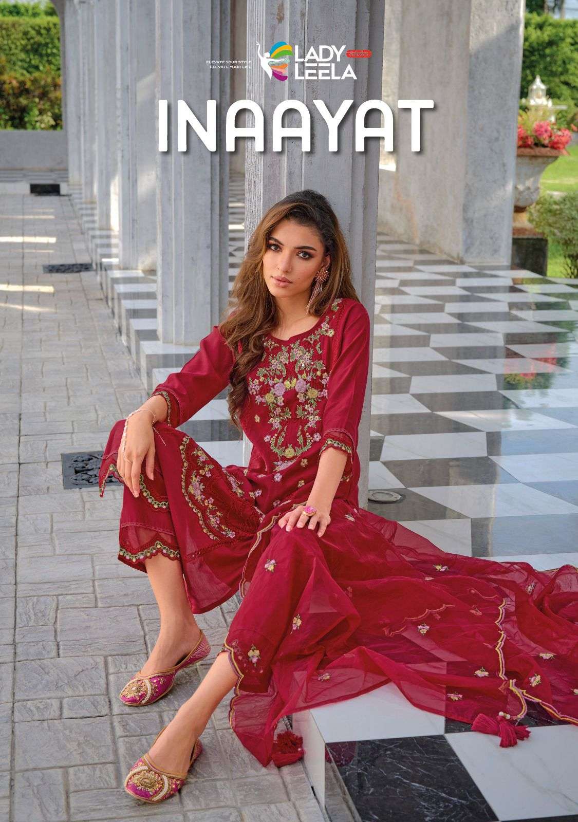 INAAYAT HEAVY VISCOSE KURTI WITH BOTTOM AND DUPATTA BY LADY LEELA BRAND WHOLESALR AND DELER