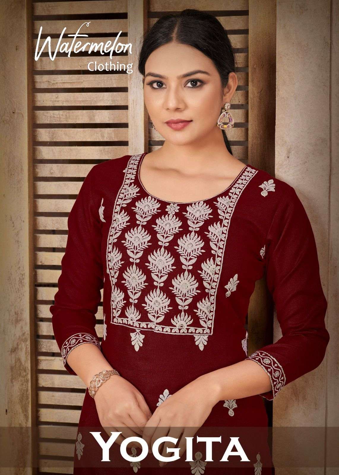 YOGITA MAGIC COTTON EMBROIDERY WORK SHORT KURTI BY S3FOREVER BRAND WHOLESALR AND DELER