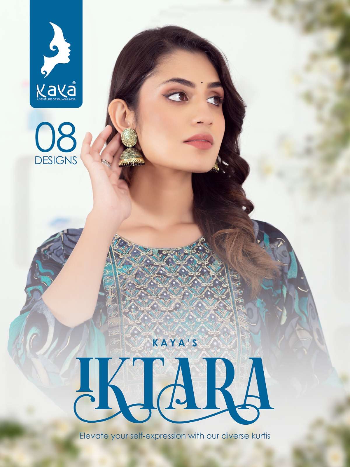 IKTARA RAYON FOIL PRINT KURTI WITH PANT AND NAZNEEN JACQUARD DUPATTA BY KAYA KURTI BRAND WHOLESALER ...