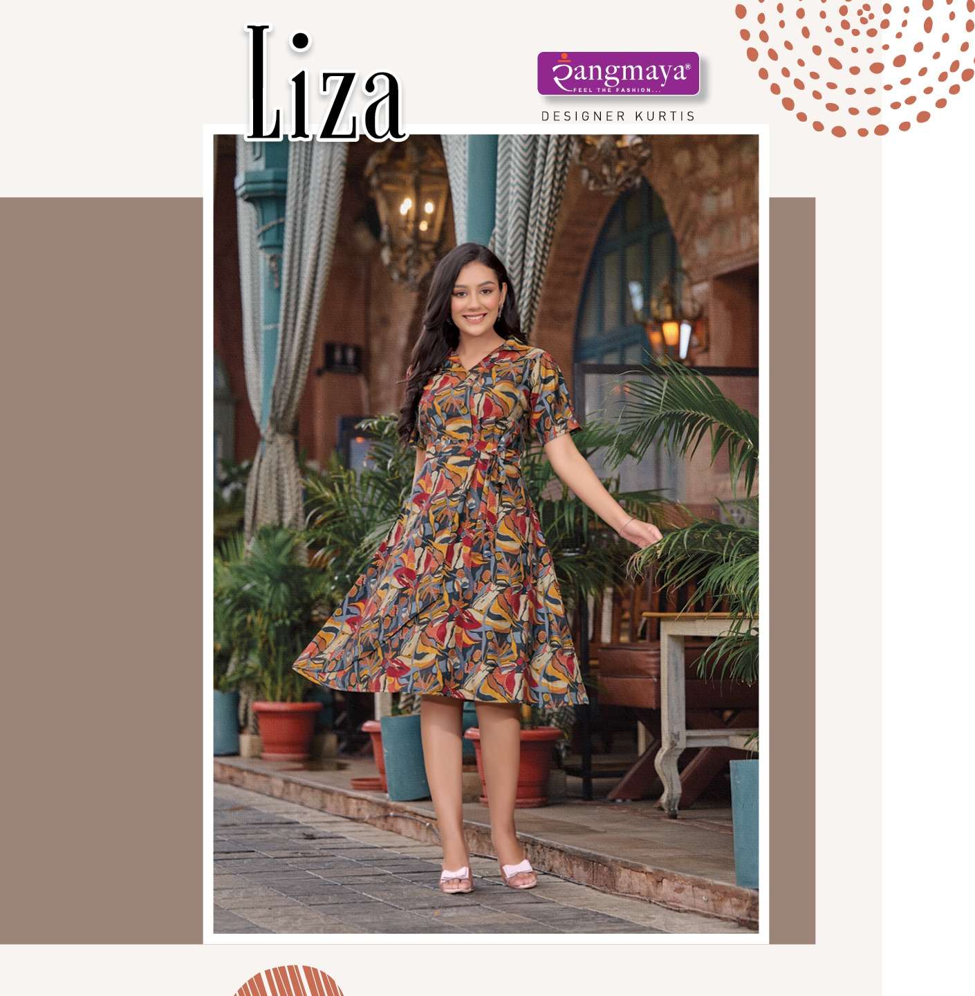 LIZA MODAL PRINT FANCY KURTI BY RANGMAYA BRAND WHOLESALER AND DEALER