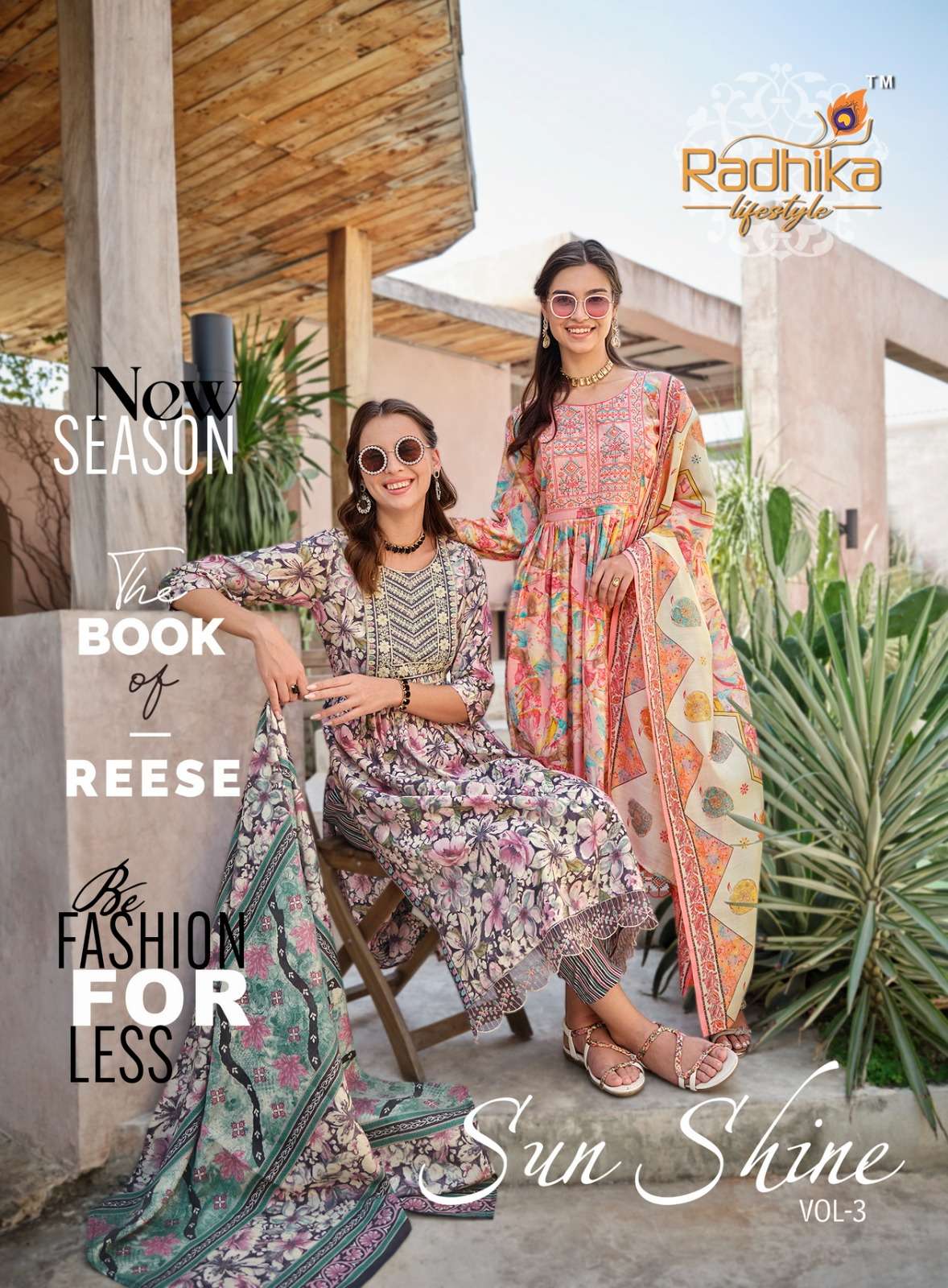 SUNSHINE VOL 3 PURE MODAL MUSLIN PRINT EMBROIDERY WORK KURTI WITH PANT AND DUPATTA BY RAHIKA LIFESTY...