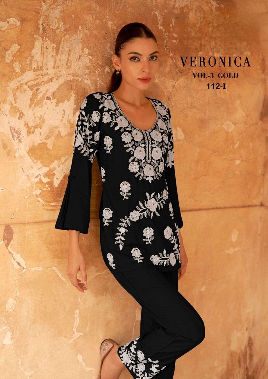 VERONICA VOL 3 GOLD HEAVY RAYON SEQUENCE WORK DESIGNER CO ORD SET BY S3FOREVER BRAND WHOLESALER AND ...