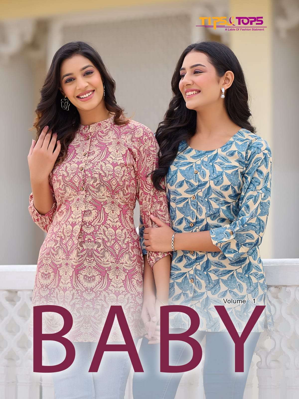 BABY HEAVY REYON PRINT FANCY TOPS WITH DIFFERENT PATTERN BY TIPS AND TOPS BRAND WHOLESALER AND DEALE...