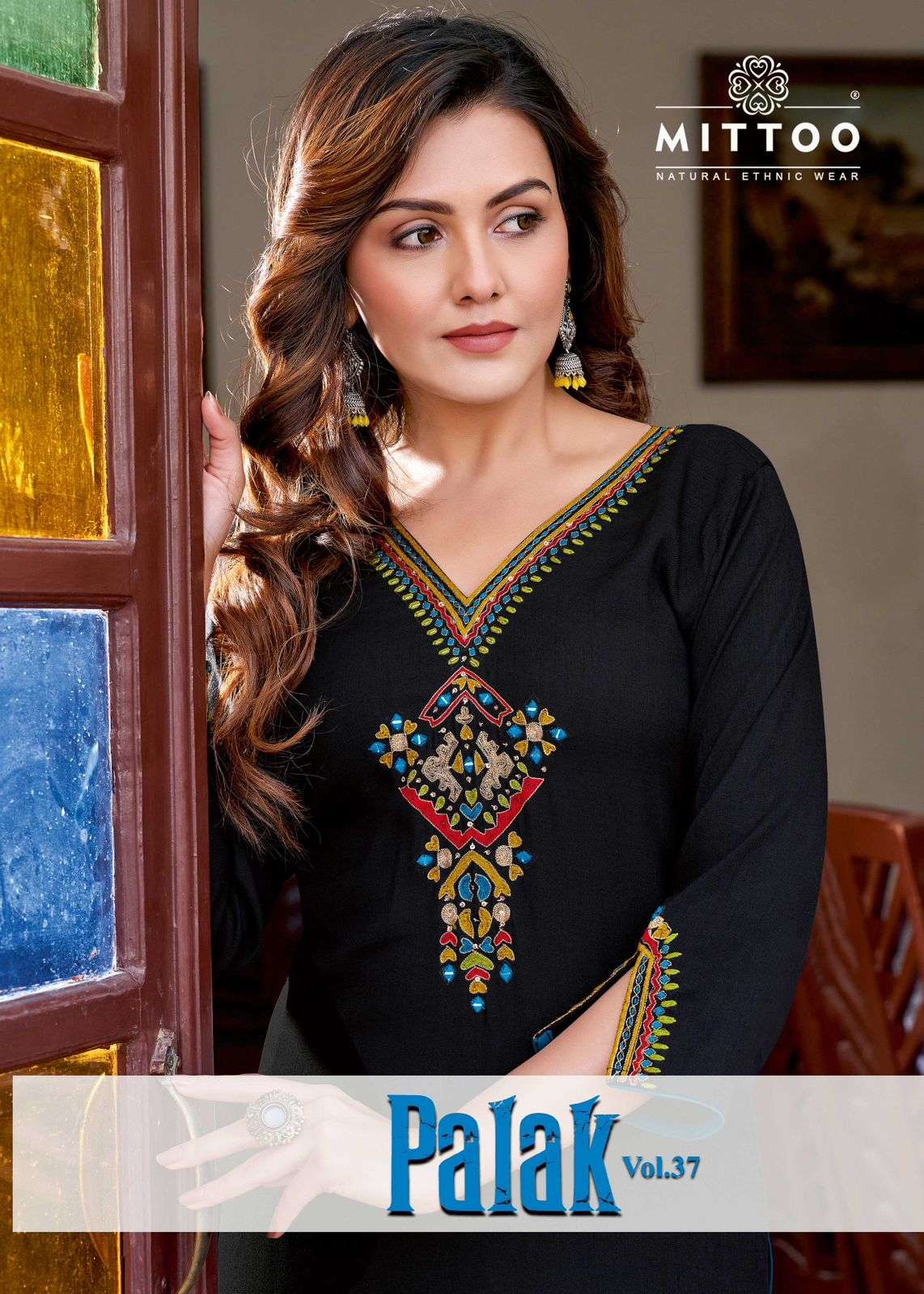PALAK VOL 37 HEAVY RAYON EMBROIDERY AND HANDWORK KURTI BY MITTOO BRAND WHOLESALER AND DEALER