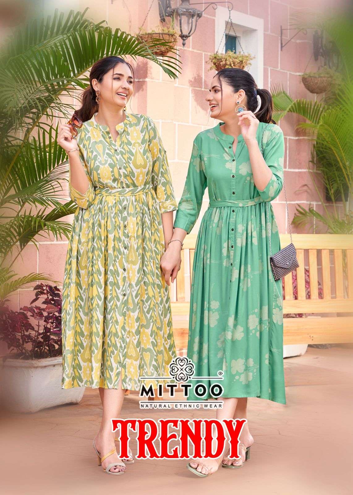 TRENDY RAYON PRINT EMBROIDERY AND HANDWORK KURTI BY MITTOO BRAND WHOLESALER AND DEALER