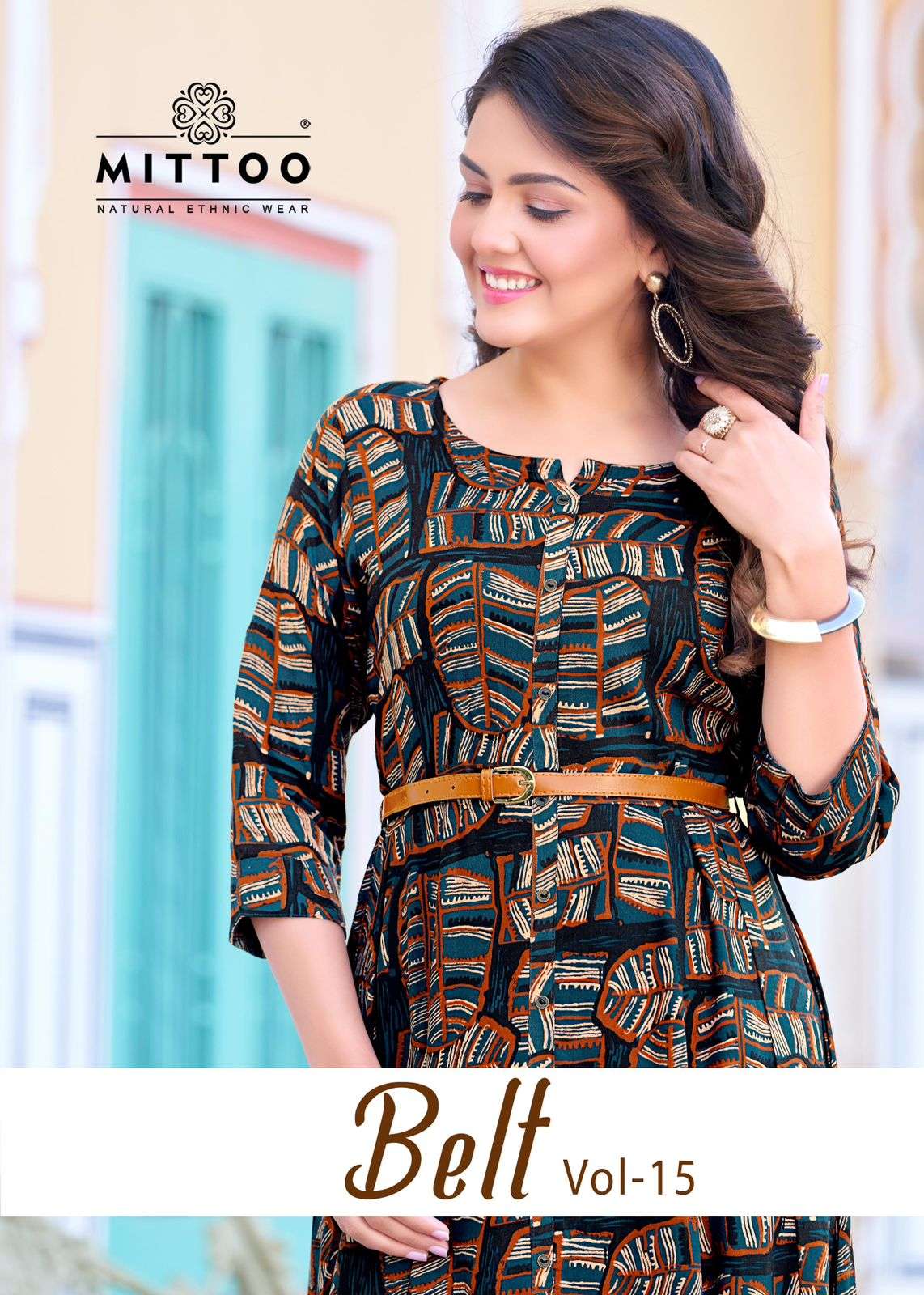 BELT VOL 15 RAYON PRINT ONE PIECE OR KURTI WITH BELT BY MITTOO BRAND WHOLESALER AND DEALER