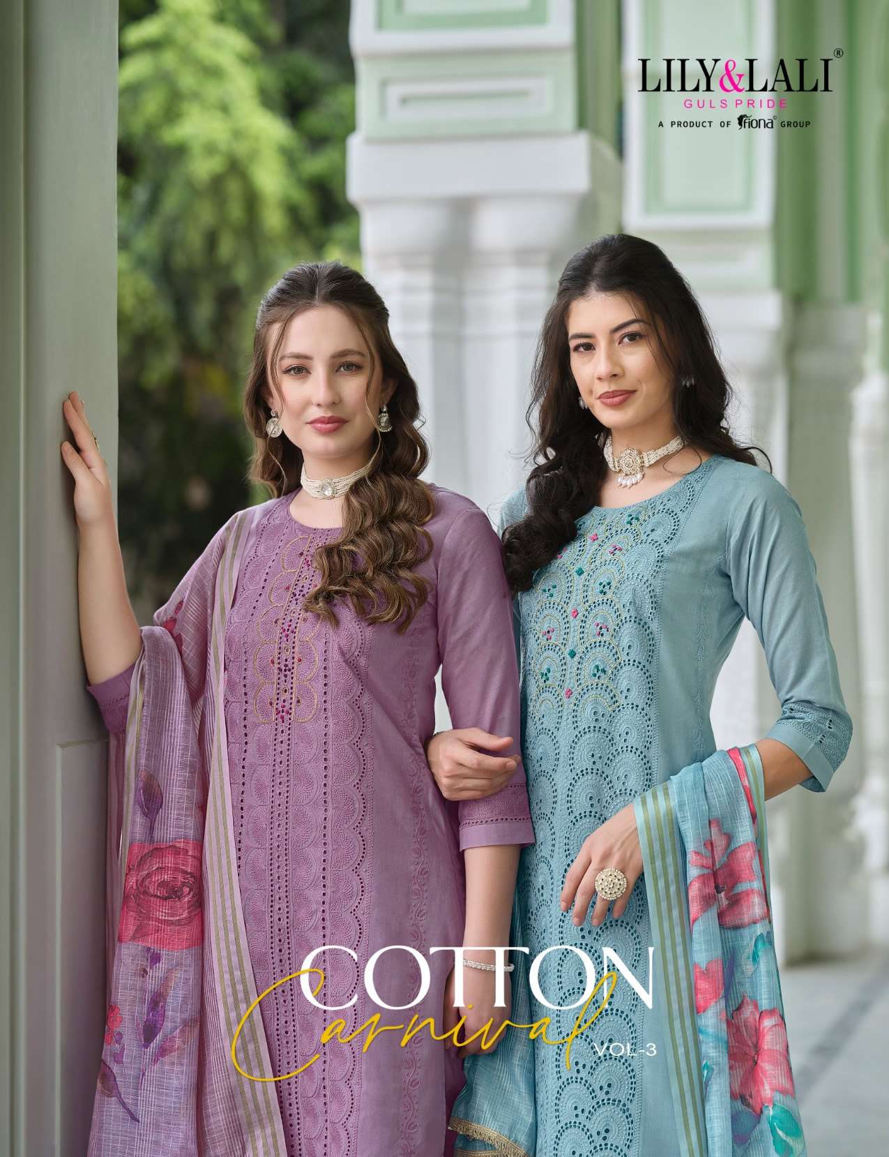 COTTON CULTURE VOL 3 CAMBRIC COTTON SCHIFFLI AND HANDWORK KURTI WITH VISCOSE PANT AND MUL COTTON PRI...