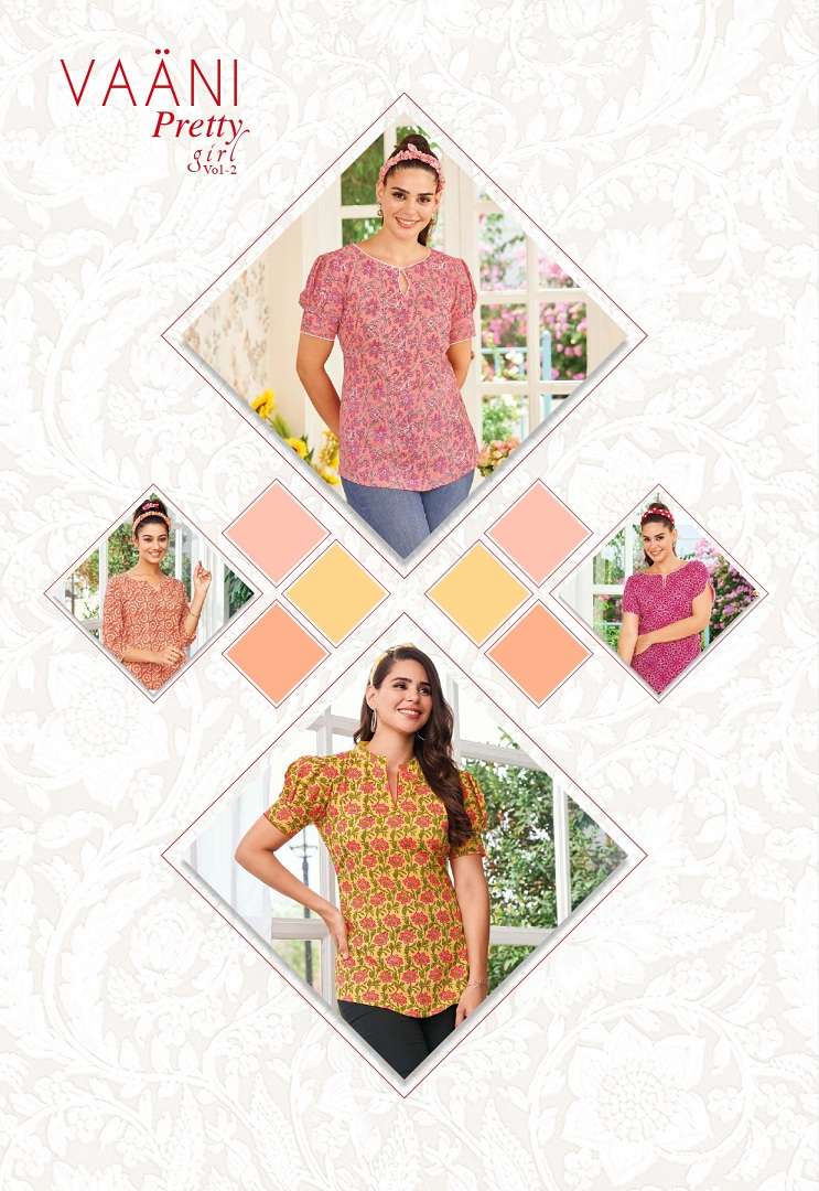 VAANI VOL 2 PURE COTTON PRINTED FANCY TOPS BY GANPATI BRAND WHOLESALER AND DEALER