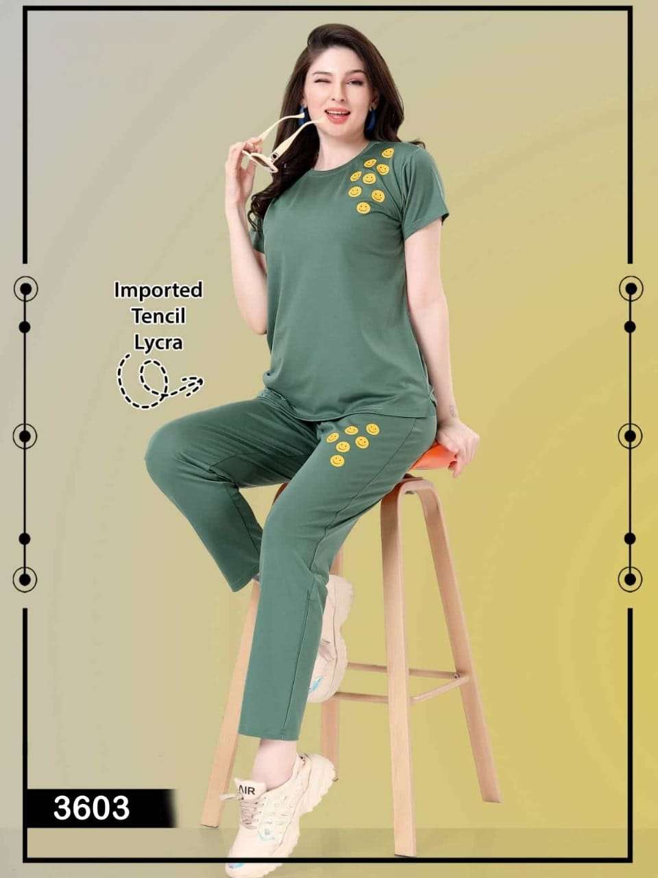 PREMIUM VOL 5 HEAVY TENCIL LYCRA FABRIC NIGHT SUITS BY S3FOREVER BRAND WHOLESALER AND DEALER