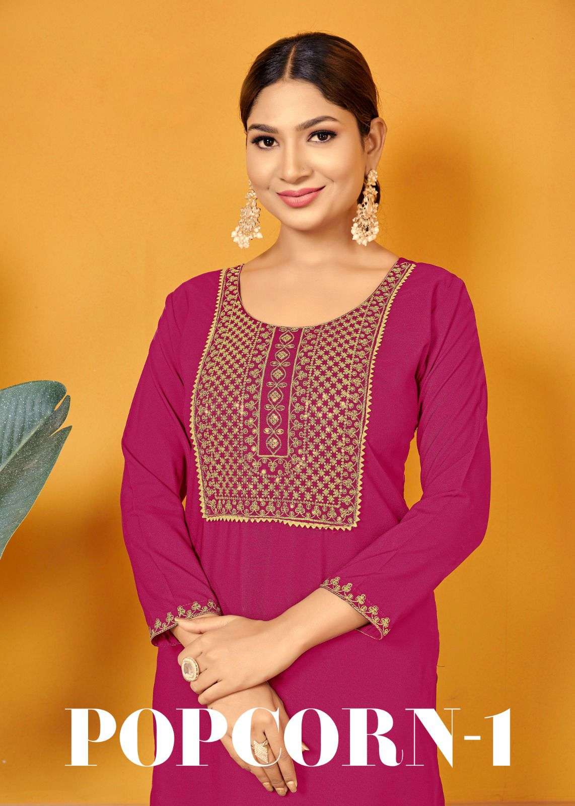 POPCORN MALAI RAYON ICE CREPE GOLD EMBROIDERY SEQUENCE WORK SHORT KURTI BY SANGEET BRAND WHOLESALER ...