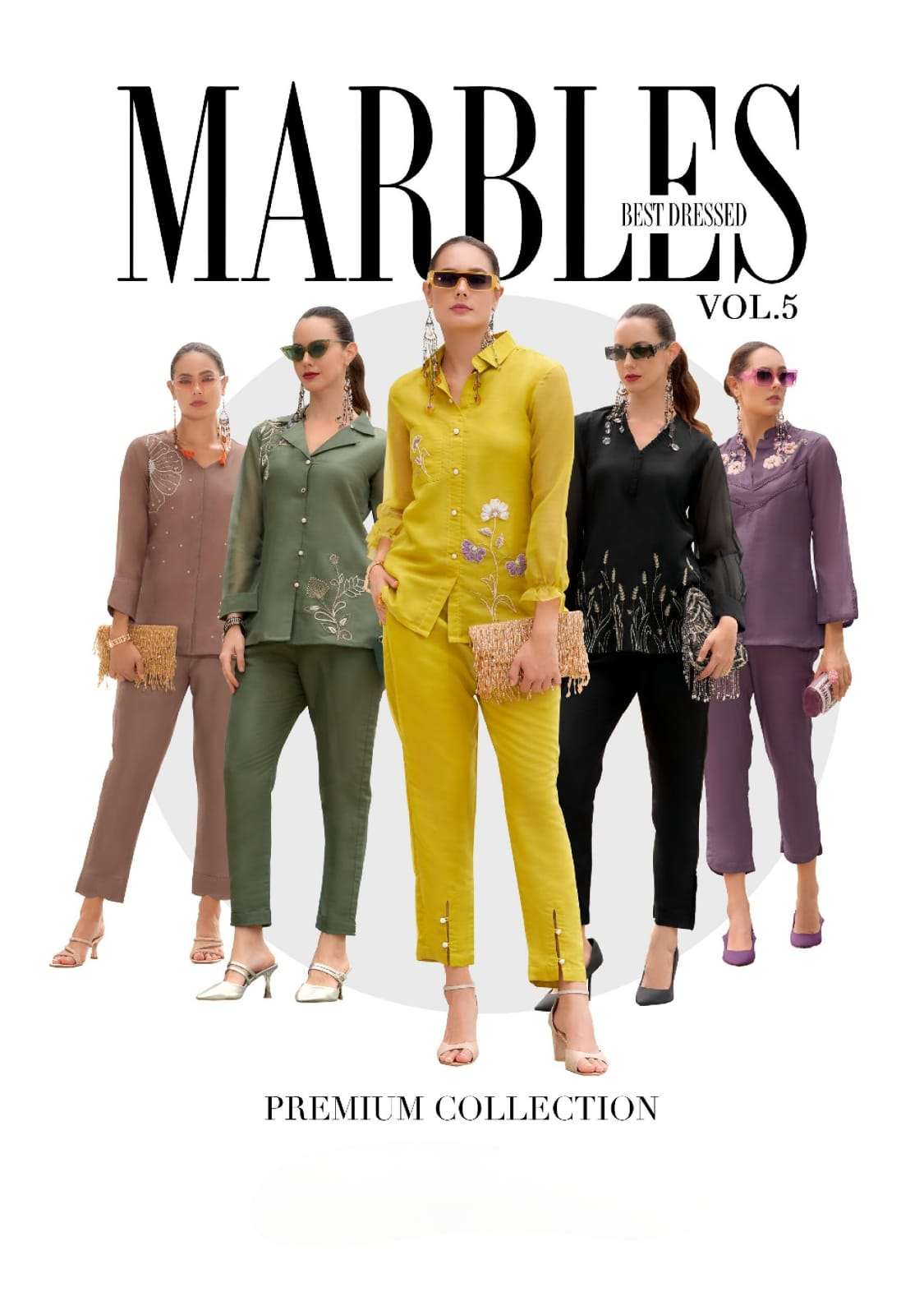 MARBLES VOL 5 PURE HANDWORK ON VISCOSE ORGANZA FABRIC DESIGNER CO ORD SET BY LADY LEELA BRAND WHOLES...