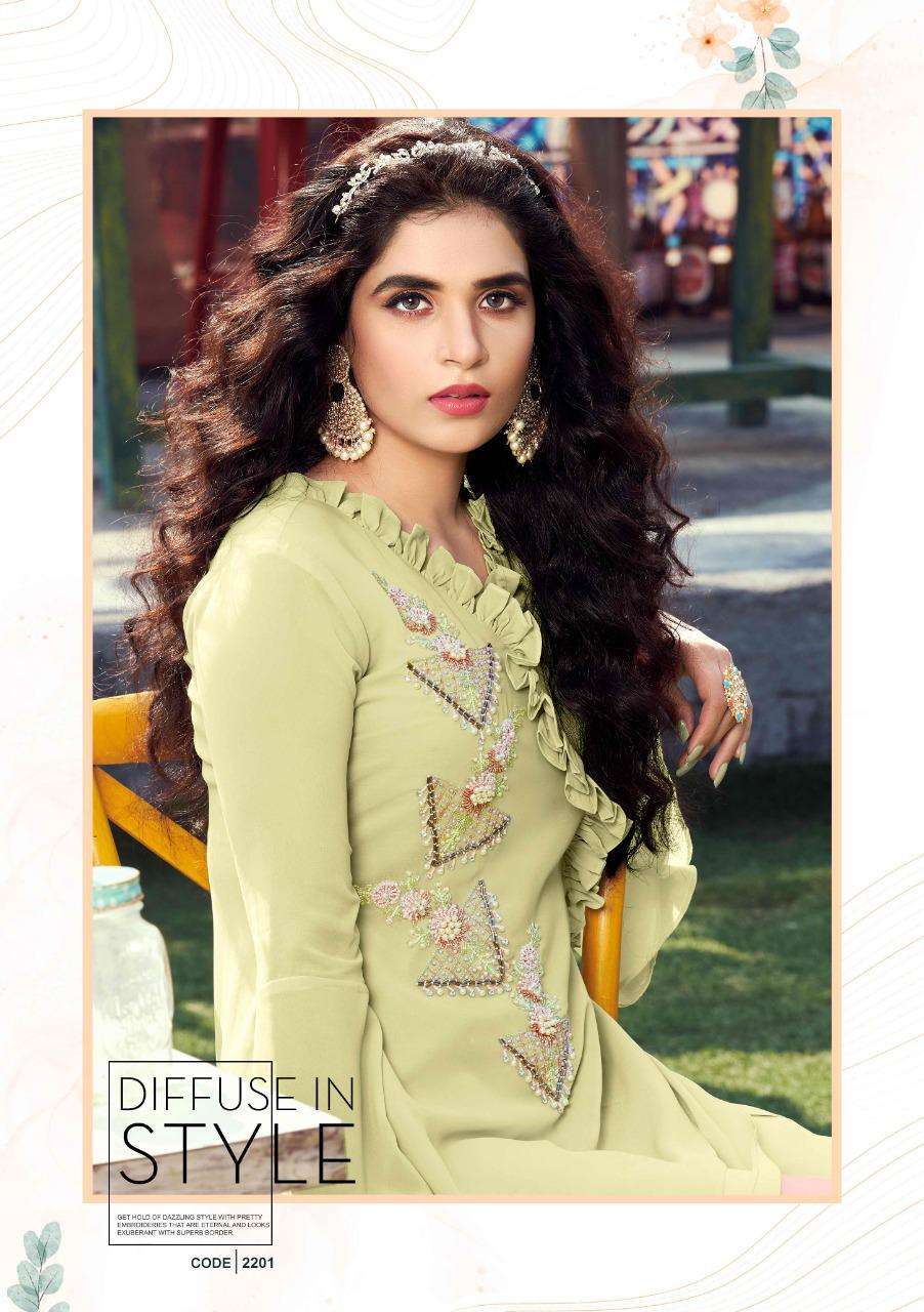 Your choice tipsy topsy vol 5 designer party wear georgette kurtis  catalogue wholesale price surat