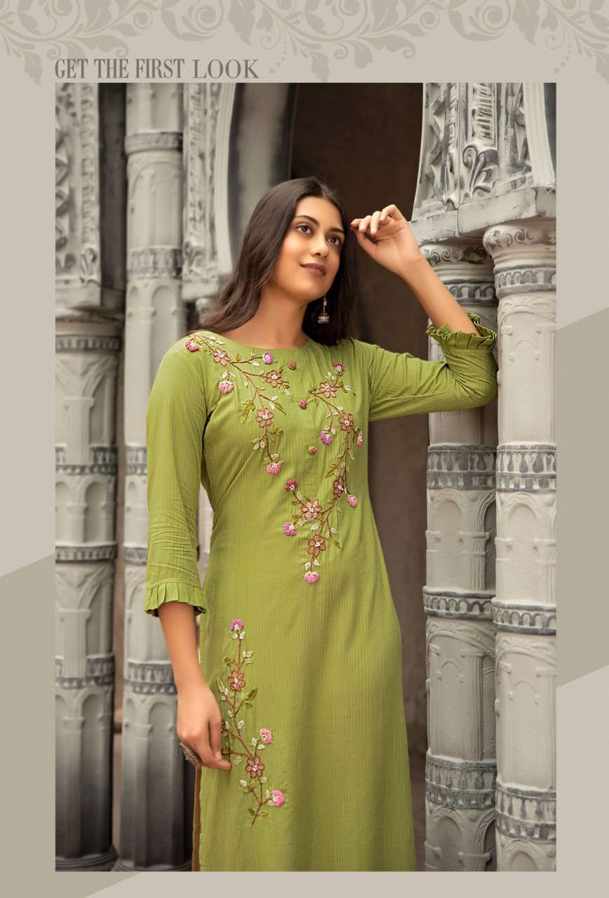 EMILY BY HIVA BRAND RAYON FROCK STYLE KURTI WHOLESALER AND DEALER