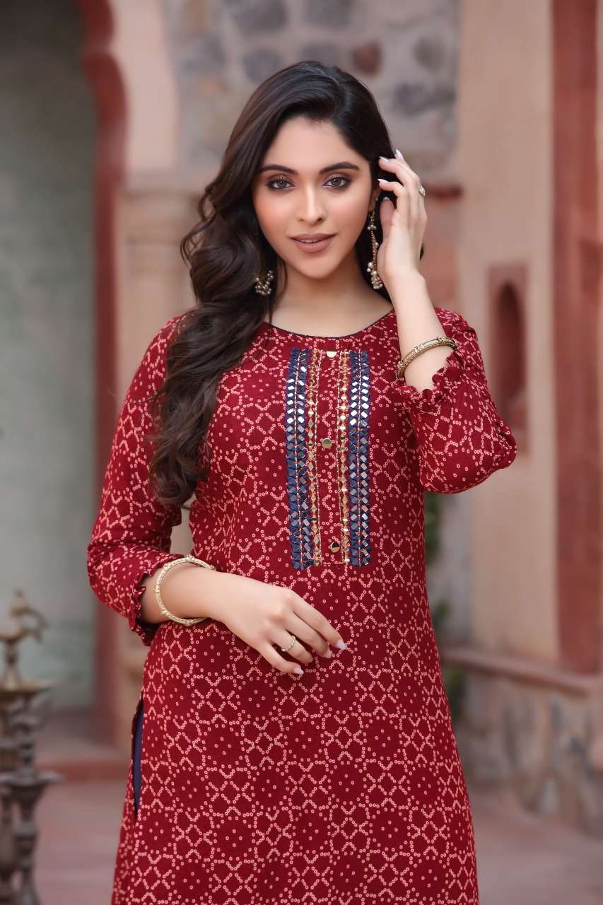 hiva bindiya rayon long designer kurtis wholesale price surat