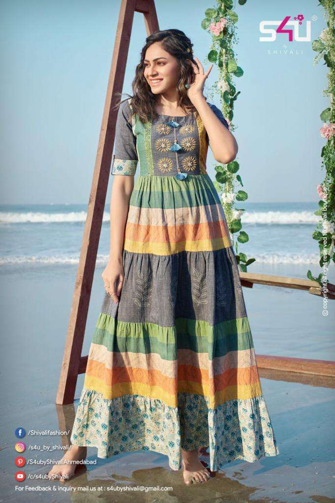 Long Gown Style Kurti at Rs 899 | Ladies Kurti in Surat | ID: 2851014705155