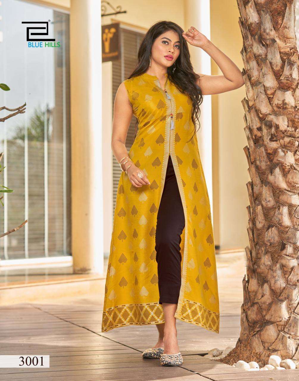 breezy vol 2 by anju fab fancy amazing center slit kurti with pant party  collection