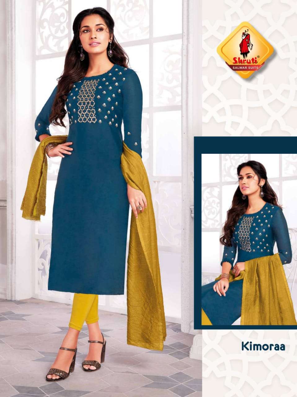 Shruti-Khwahish-Chanderi-Embroidery-Handwork-Plus-Sizes-Party-Wear-Kurti-Fancy-Dupatta-01