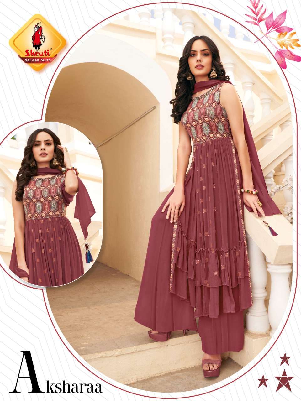 Eid Wear Exotic Collection ROSEATE COLLECTION Anarkali KurtI Set for W –  www.soosi.co.in