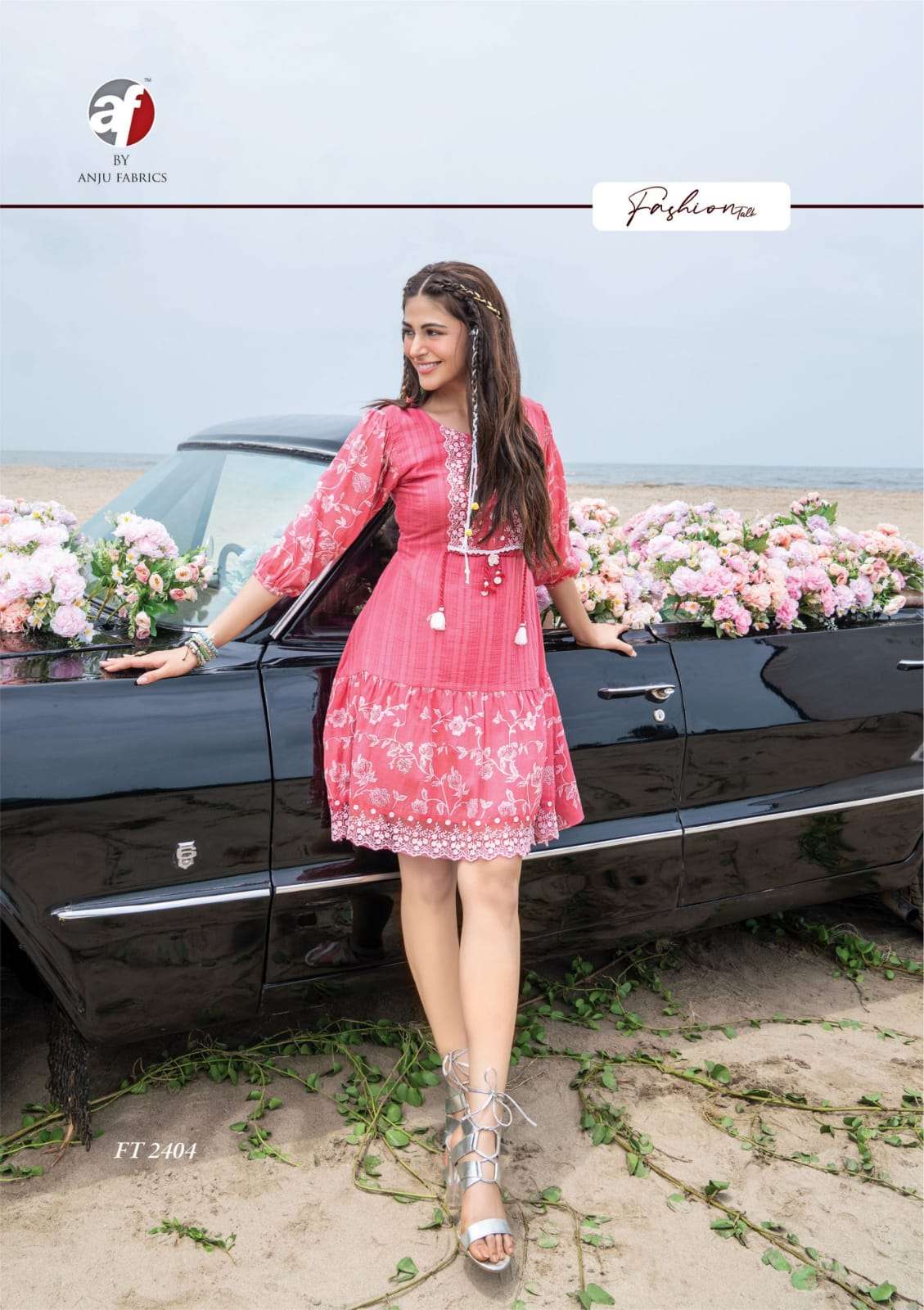 Af-Fashion-Talk-Mul-Cotton-Embroidery-Short-Dress-Buttons-Dori-Tassels-Short-Kurti-2404