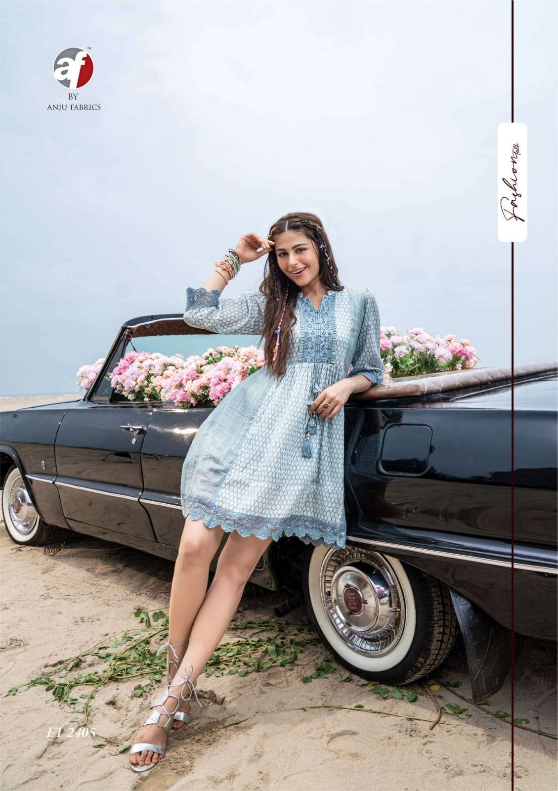 Af-Fashion-Talk-Mul-Cotton-Embroidery-Short-Dress-Buttons-Dori-Tassels-Short-Kurti-2405