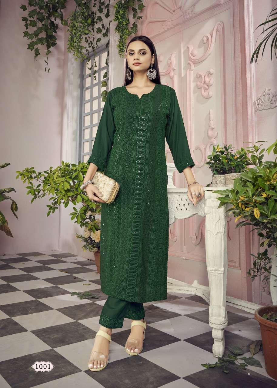 Banwery-Schiffli-Heavy-14kg-Rayon-Schiffli-Work-Sequence-Kurti-14Kg-Rayon-Schiffli-Border-Work-Pant-1001