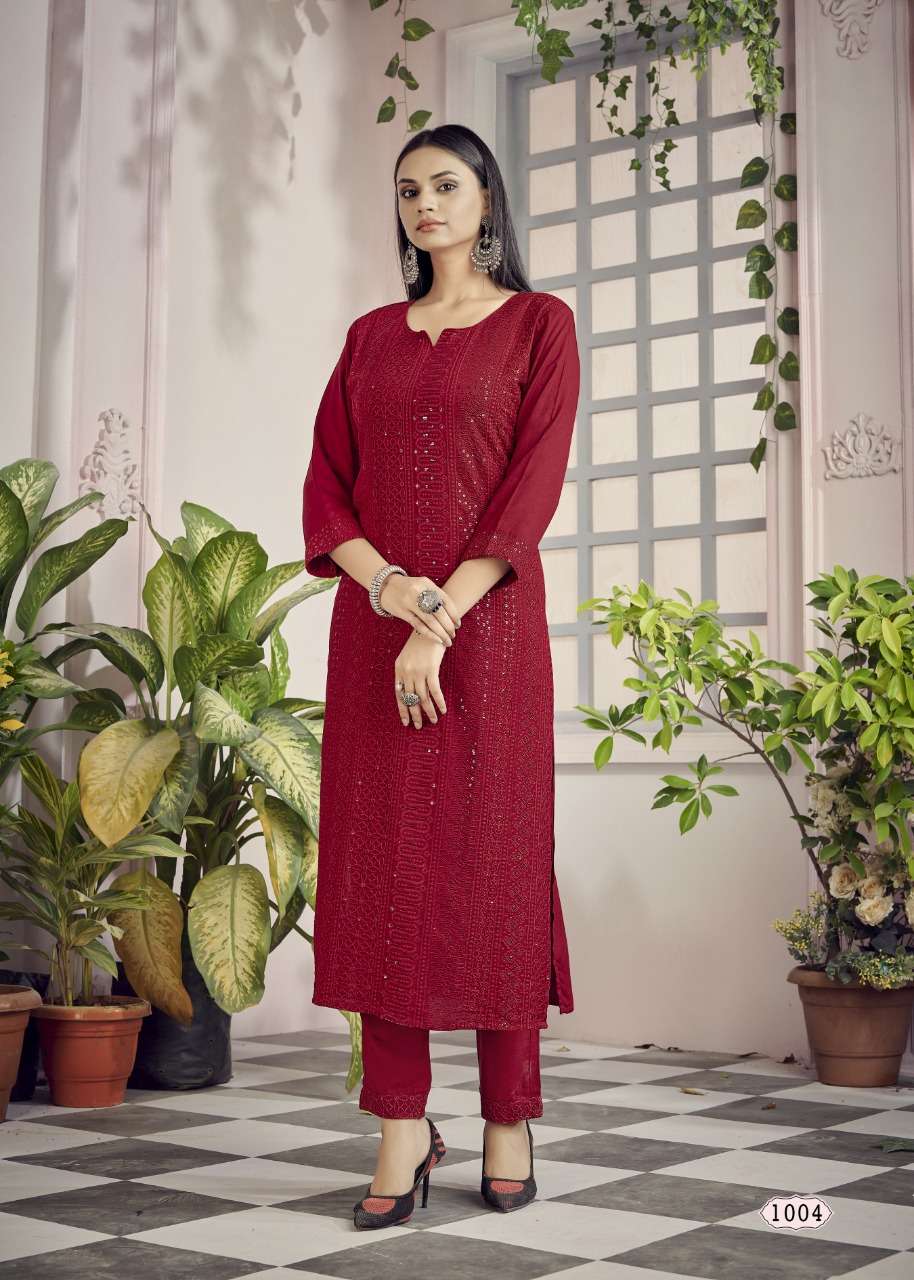 Banwery-Schiffli-Heavy-14kg-Rayon-Schiffli-Work-Sequence-Kurti-14Kg-Rayon-Schiffli-Border-Work-Pant-1004
