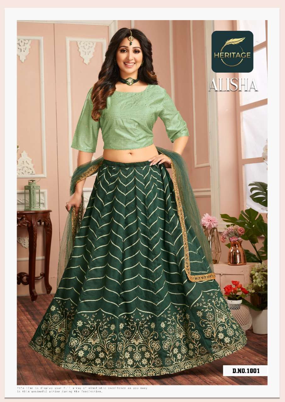 Heritage-Alisha-Printed-Silk-Crop-Top-Superb-Printed-Flared-Skirt-Chanderi-Dupatta-1001