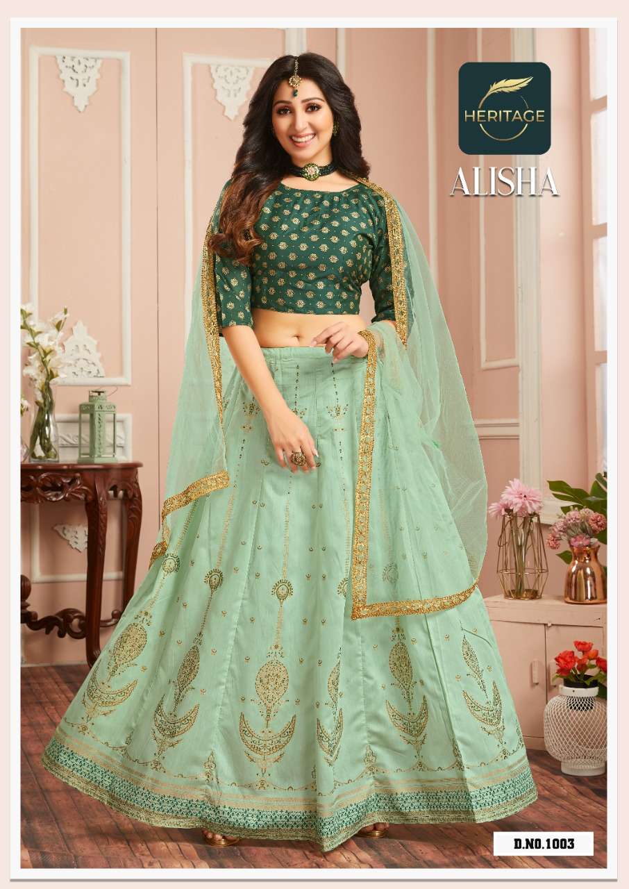 Heritage-Alisha-Printed-Silk-Crop-Top-Superb-Printed-Flared-Skirt-Chanderi-Dupatta-1003