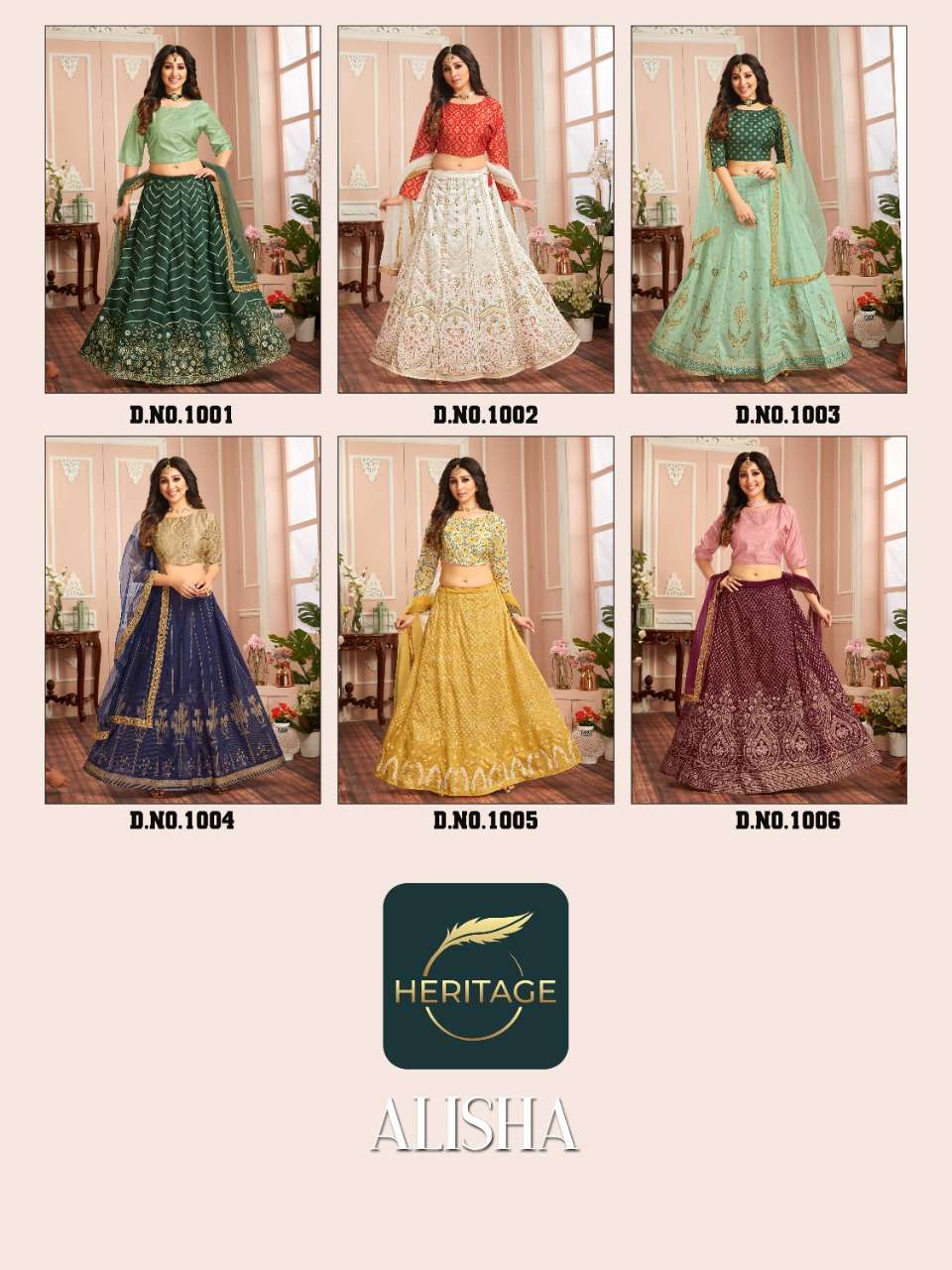 Heritage-Alisha-Printed-Silk-Crop-Top-Superb-Printed-Flared-Skirt-Chanderi-Dupatta-cOLLAGE