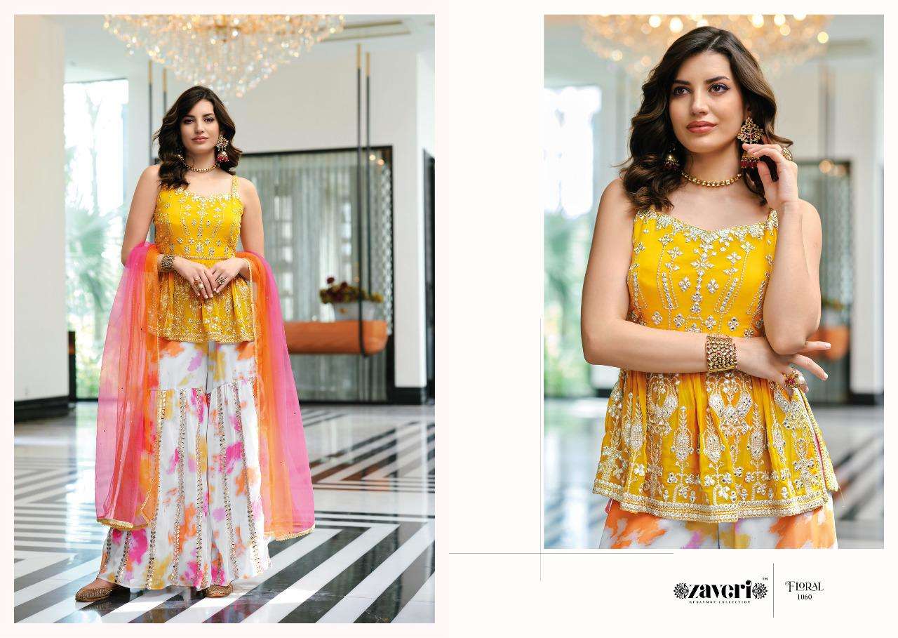 Zaveri-Floral-Georgette-Chinon-Embroidery-Work-Front-Back-Kurti-Palazzo-Heavy-Net-Dupatta-1060