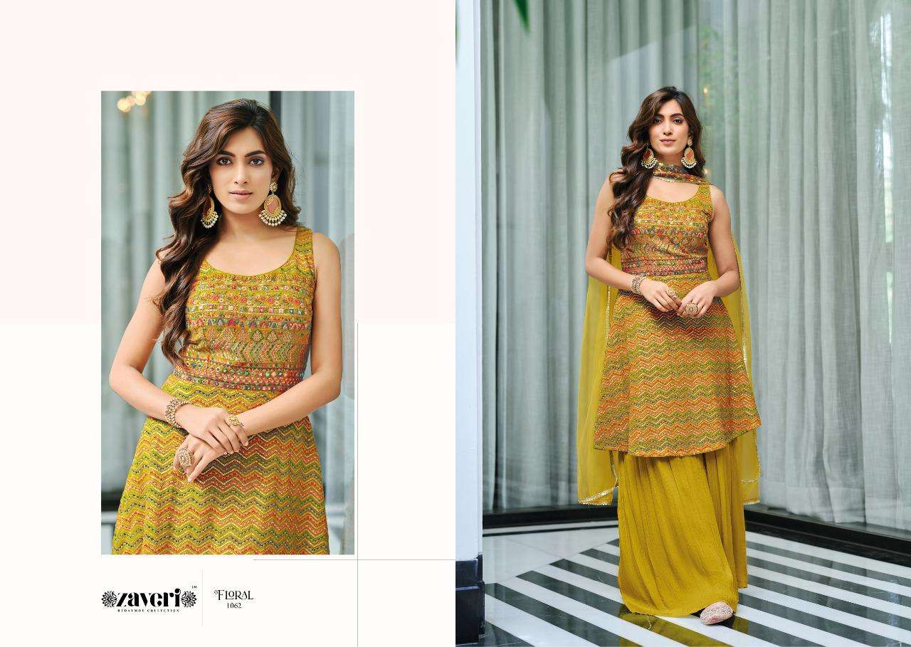 Zaveri-Floral-Georgette-Chinon-Embroidery-Work-Front-Back-Kurti-Palazzo-Heavy-Net-Dupatta-1062-F