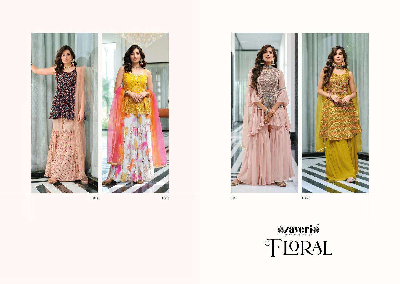 Zaveri-Floral-Georgette-Chinon-Embroidery-Work-Front-Back-Kurti-Palazzo-Heavy-Net-Dupatta-Collage