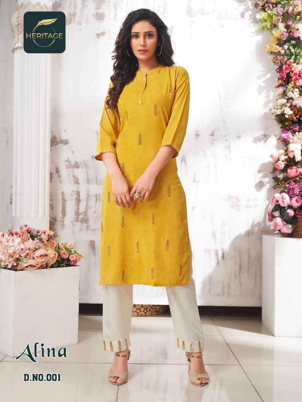Heritage-alina-fabric-rayon-liquid-heavy-embroidery-work-printed-kurti-rayon-slub-designer-pant-001