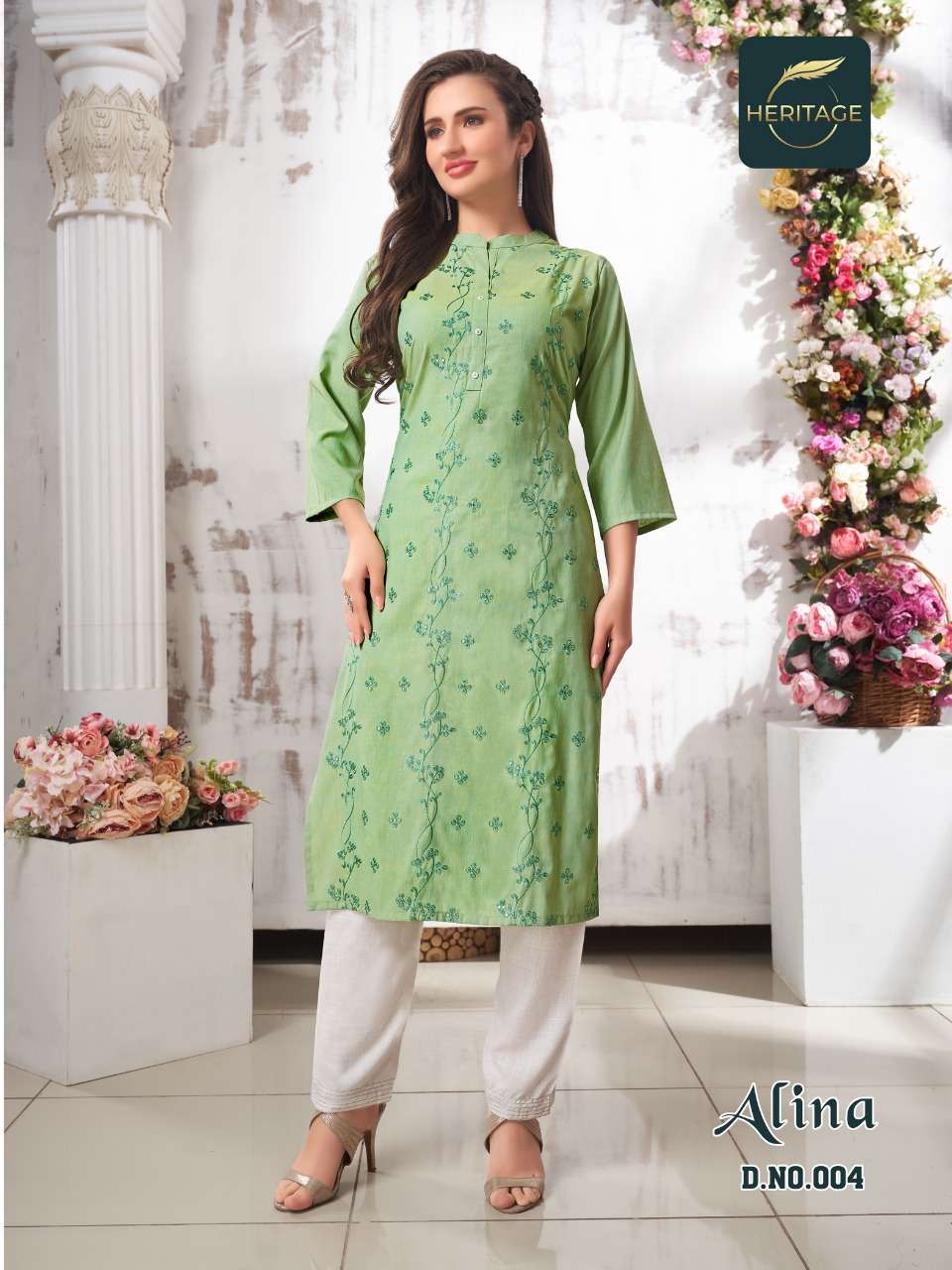 Heritage-alina-fabric-rayon-liquid-heavy-embroidery-work-printed-kurti-rayon-slub-designer-pant-004