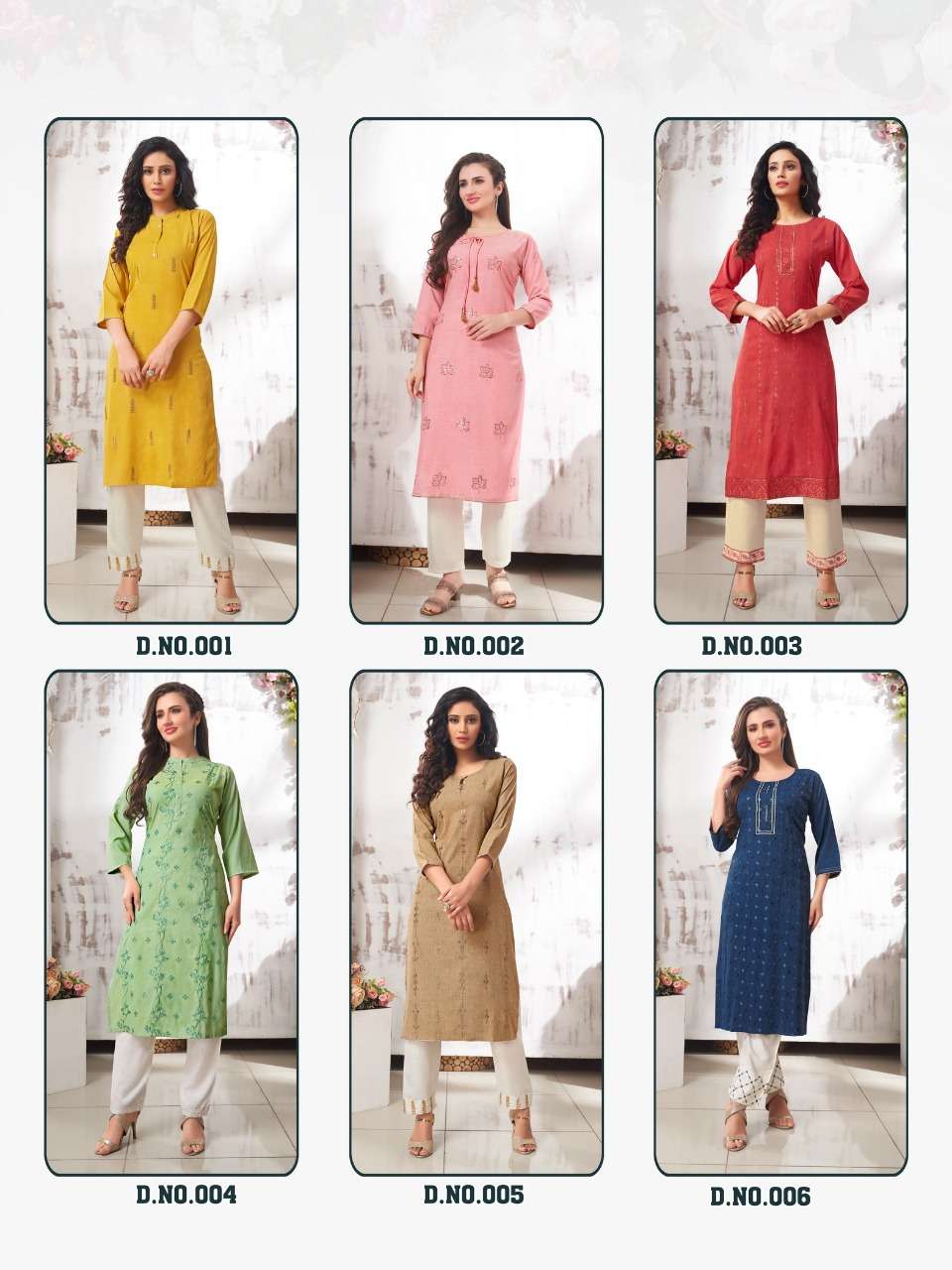 Heritage-alina-fabric-rayon-liquid-heavy-embroidery-work-printed-kurti-rayon-slub-designer-pant-Index