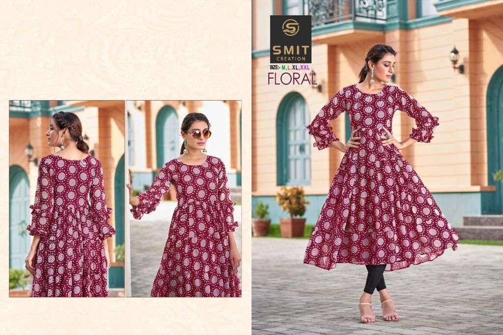 Buy Beautiful Heavy Digital Printed Gota Zari Designer Gown – Joshindia