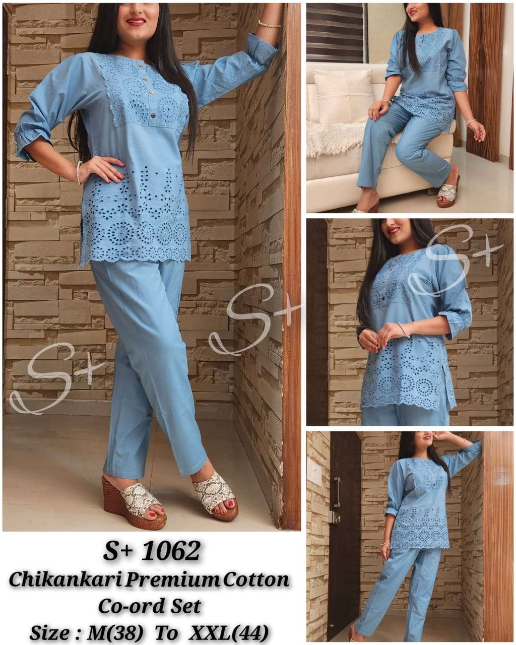 SPLUS CO-ORD SETS BY S3FOREVER BRAND FABRIC COTTON KURTI AND FANCY