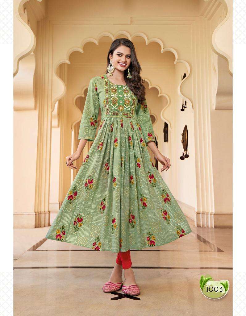 Girls Magenta Bandhani Printed Angrakha Pure Cotton Kurti with Dhoti Pants  - Saka Designs - 3905149